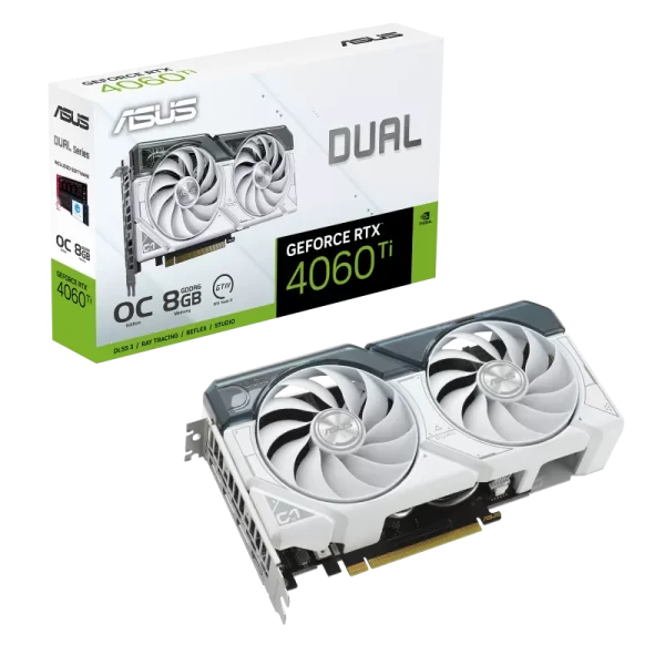 ASUS Dual GeForce RTX™ 4060 Ti White OC Edition 8GB GDDR6