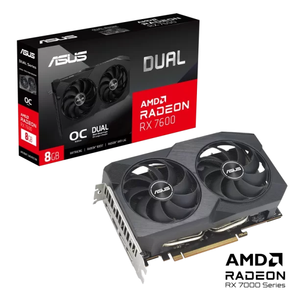 ASUS Dual Radeon™ DUAL RX 7600 V2 OC Edition 8GB GDDR6